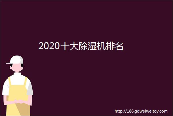 2020十大除湿机排名